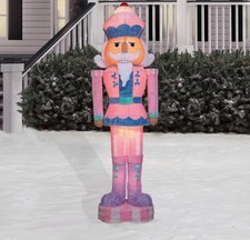 6 ft Lighted Pop Up Plush Pastel Nutcracker 2024 Mrs. Claus' Bakery Collection picture