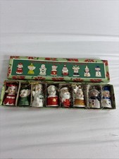Vintage 1950s Commodore Christmas Card Place Settings Set Of 8 Original Box 3059 picture