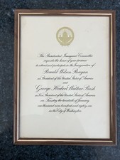 Rare 1981 Reagan Bush Presidential Inauguration Invitation with POTUS Gold Seal picture