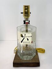 Roku Gin Liquor Bar Decor Bottle TABLE LAMP Lounge Light Man Cave Bar Wood Base picture