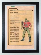 Bazooka G.I.Joe Order of Battle Filecard - Framed Original Comic Book Page picture