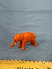 Vintage 1930s Orange Elephant Figurine Miniature Celluloid Estate Collection picture
