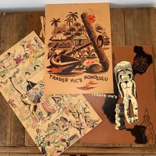 3 Vintage 1958 Trader Vic's Menus  Savoy Plaza Honolulu picture