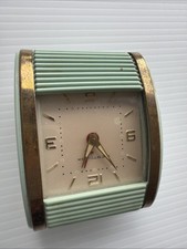 Vintage Art Deco Westclox Luminous Travel Alarm Clock / Works picture