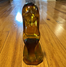 Fenton Amber Iridescent Glass Girl Figurine Art Theme Kids 1pc 1970s picture