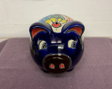Talavera - Pig - Mexican Pottery - Ceramic Piggy Bank - Hand Painted - Floral  picture
