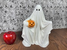 RARE Vintage Halloween Ghost & Jack O Lantern Pumpkin Byron Ceramic Mold 1972 picture