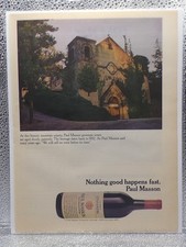 VTG Paul Masson California Zinfandel Wines 1974 Print Advertising Full Page Ad picture