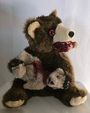 Zombie Teddy Bear Handmade Plush Halloween Creation OOAK with Amazing Detail picture