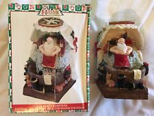 Santa Takes Shower Table Top With Box Fountain Vintage Christmas Works picture