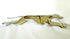 Vintage Rare Metal Greyhound Bus Coach Dog Emblem Collectable  13-7/8