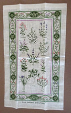 VINTAGE MOUNT VERNON LINEN TEA TOWEL, 