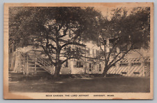 Amherst MA-Massachusetts, The Lord Jeffery Inn, Rear Garden, Vintage Postcard picture