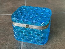 Antique Russian Imperial Blue Glass Tea Caddy Jar Box Vasily Perlov 19th C Tsar picture