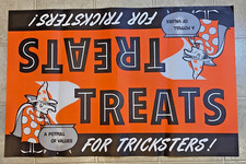 Vintage Ben Franklin 5 and Dime Store Hanging Halloween Sign 34