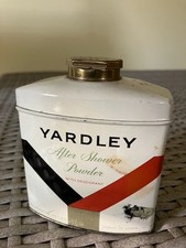 VTG 1950's Yardley After Shower Powder Tin Deodorant Powder for Men - full can picture