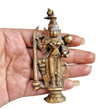 1800's Old Antique Vintage Fine Brass Hindu Goddess Mansa Mata Figure / Statue picture