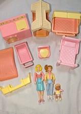 Vintage Playskool Dollhouse Furniture Accessories & Family Figures Mixed Toy Lot picture