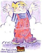 RON FERDINAND SIGNED 8x10 PHOTO ORIGINAL ART DENNIS THE MENACE ARTIST BECKETT picture