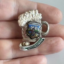 Vintage Berchtesgaden Beer Stein Souvenir Pin – Scenic Crest Badge picture