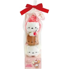 San-X Universe Nyanko Parfait Set – Nyannyan Nyanko Heart 3-Piece Plush Set New picture