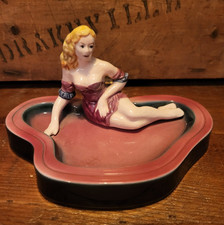 Vintage 1940s Shafford Japan Bathing Beauty Tray Vide Poche Hand Painted Pinup picture