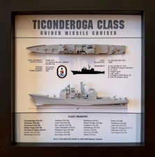 Ticonderoga Class Cruiser Memorial Display Shadow Box, 9