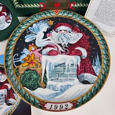 Bing & Grondahl Ornament & Plate 1992 Santa Claus Santa on the Roof Hans Hansen picture