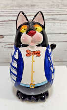 Vintage Ceramic Formal Tuxedo Cat Coin/Piggy Bank No Stopper, 8