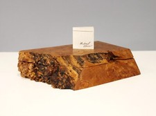 Vintage Michael Elkan Burl Wood Box Birdseye Maple Jewelry Box Trinket Box picture