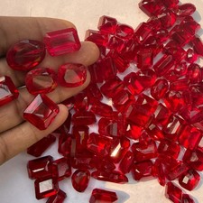 Natural Certified Red Ruby Mix Cut Unheated 320 Ct + Loose Gemstone Lot picture