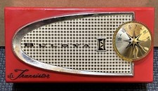 Vintage 1959 BULOVA 720 Transistor Radio | Red | Works - READ picture