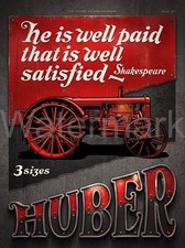 Huber Tractors 3 sizes z70 Metal Sign 3 Sizes to Choose From picture