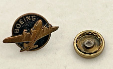 VTG 1930s Boeing 307 Stratoliner Employee Factory Lapel Pin WWII Era Screw Back picture