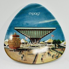 Vintage Expo 67 Plastic Tray Plate Souvenir Tourist 1967 Ornamin 4130 picture