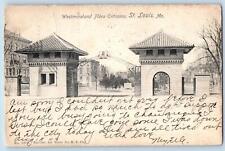 St. Louis Missouri MO Postcard Westmoreland Place Entrance Scene 1905 Antique picture
