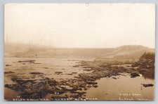 RPPC Alpena MI 4 Mile Dam Thunder Bay River Logging Pratt Photo 1910 Postcard picture