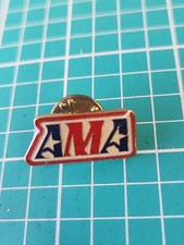 Vtg AMA American Motorcycle Association Gold Tone Lapel Pin picture