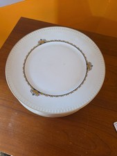 Vintage Hermann OHME German Plate White with Black & Gold Trim picture