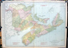 Rand McNally Commercial Map w/ Railroads 1920: New Brunswick Nova Scotia PEI picture