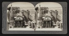 Photo:Luxor Egypt 1935 Temple of Luxor First Pylon Deserted View picture