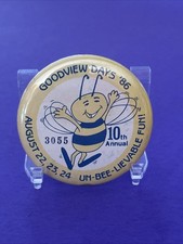 Vtg Goodview Minnesota Days 1986 Button Pin 10th Anniversary picture