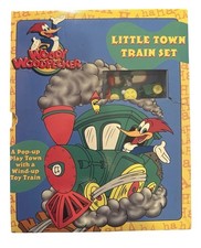 Vintage  Woody Woodpecker Little Town Train Set Pop-Up Play Town Wind-Up Kids picture