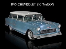 1955 Chevrolet 210 Station Wagon Metal Sign: LARGE SIZE 12 X 16 -  picture