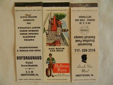 Abbottstown Pennsylvania f&b hospitality matchbooks picture