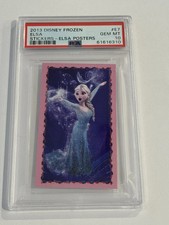 2013 Disney Frozen PSA 10 Elsa Foil Glitter E7 Panini Stickers - Let It Go RC picture