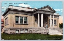 Eureka Antique Washington Postcard YAKIMA Public Library 1926 F H Nowell picture