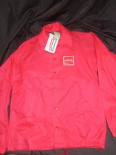 NOS Vintage Coca Cola Weathercaster Nylon Coaches Jacket Small Red New With Tags picture