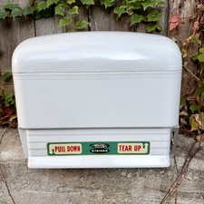 Vintage 1950s Steiner Paper Towel Wall Dispenser Cabinet Gas Station MCM + Key picture