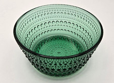 Iittala Kastehelmi Sm. Pine Green Glass Bowl Oiva Toikka Finland New 4.25